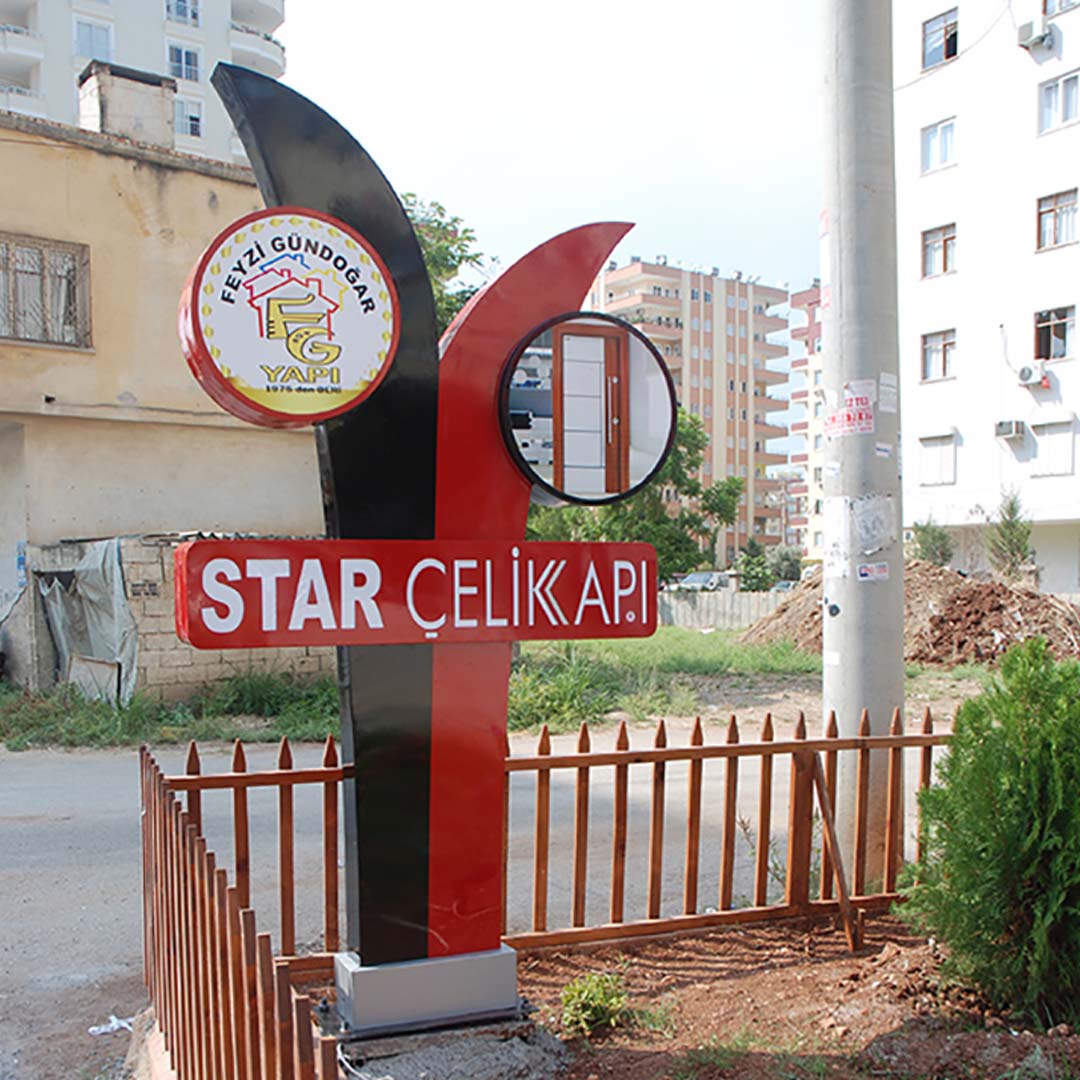 STAR ÇELİK KAPI PİLON TABELA